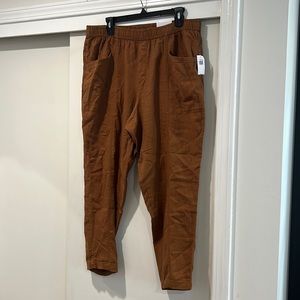 Brown/orange linen pants NWT